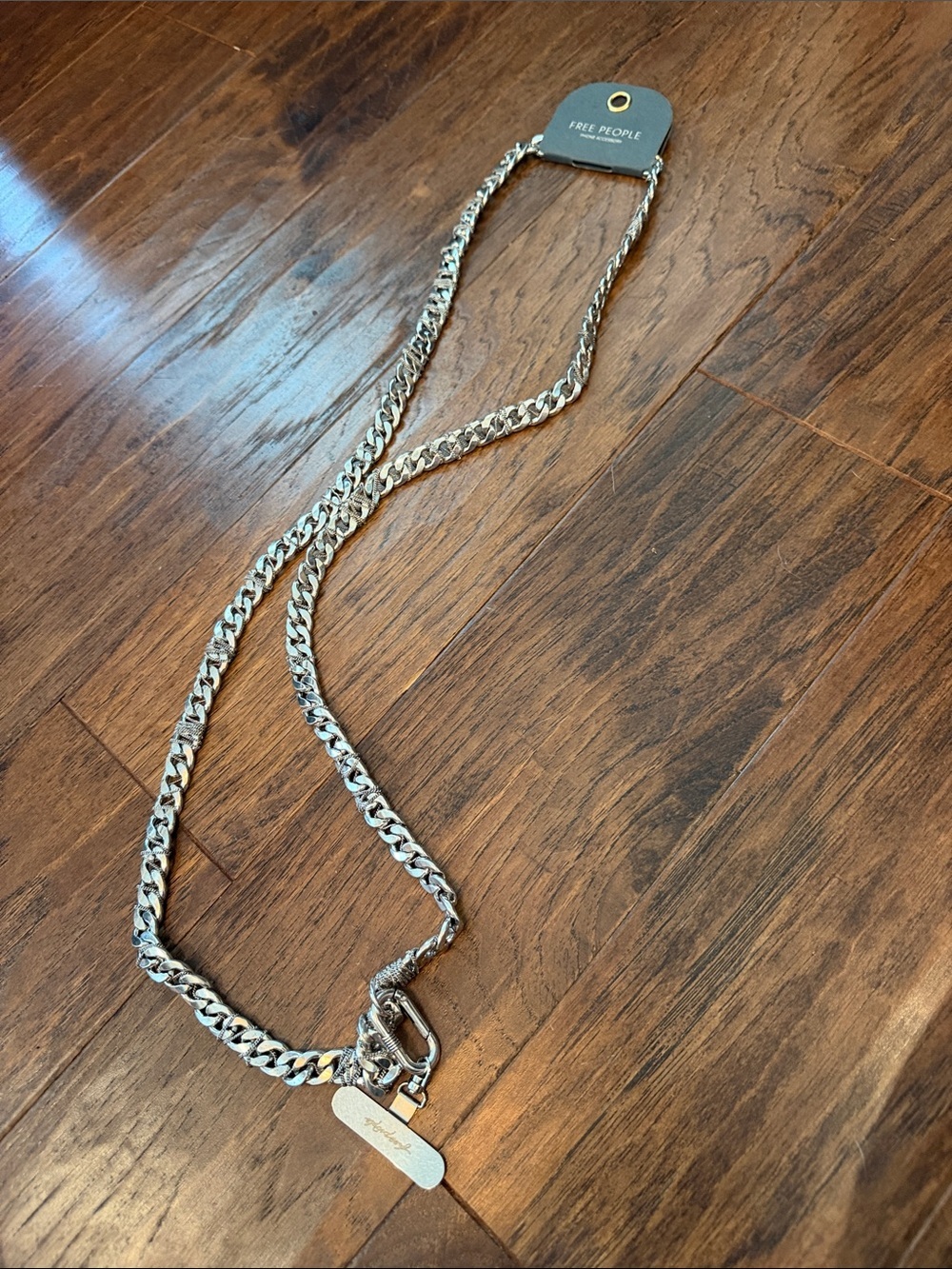 Free People Chunky Silver phone crossbody strap